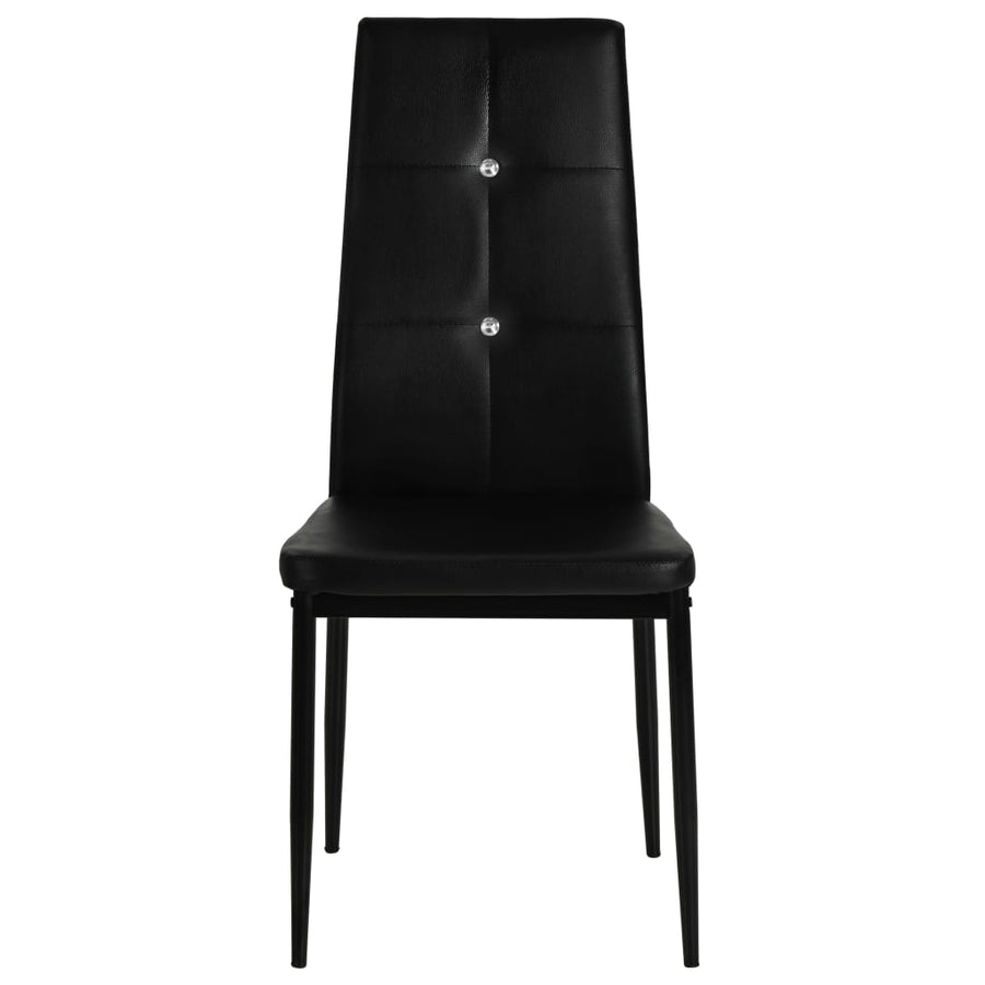 Eetkamerstoelen Kunstleer 4 Zwart