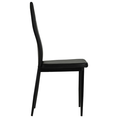 Eetkamerstoelen Kunstleer 4 Zwart