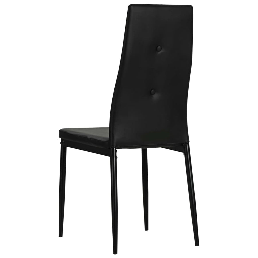 Eetkamerstoelen Kunstleer 4 Zwart