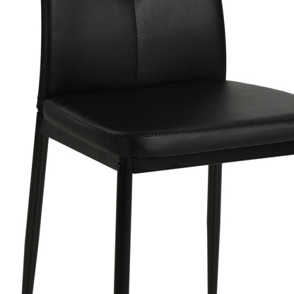 Eetkamerstoelen Kunstleer 4 Zwart