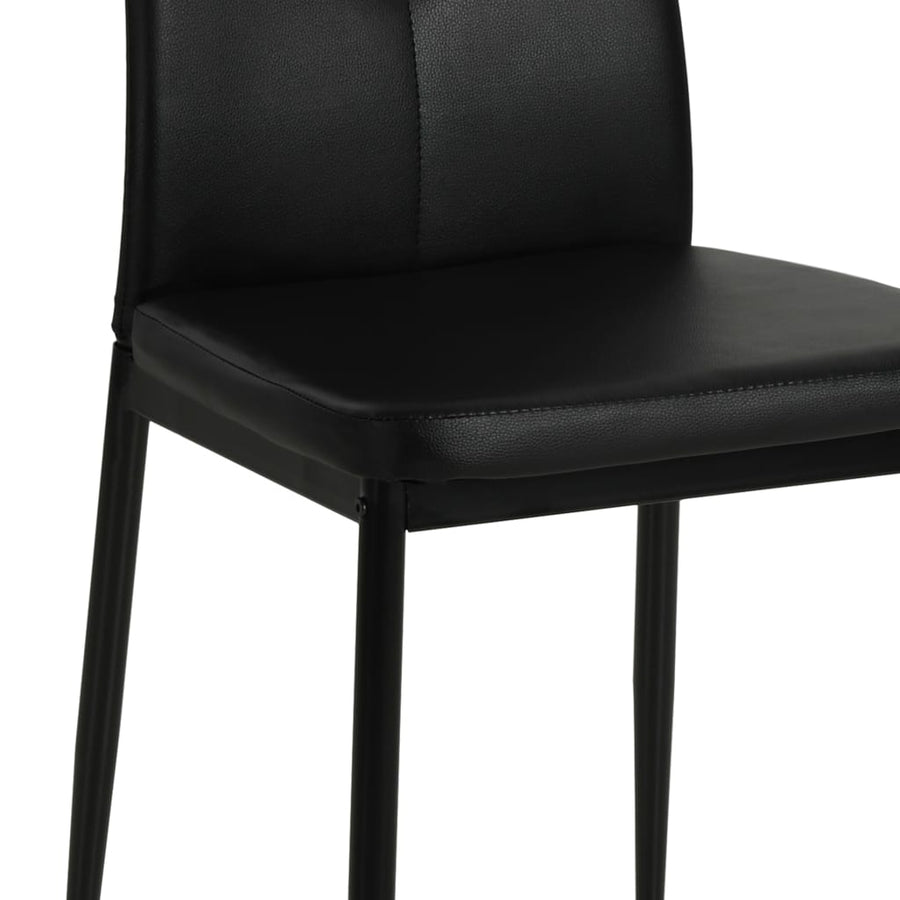 Eetkamerstoelen Kunstleer 4 Zwart