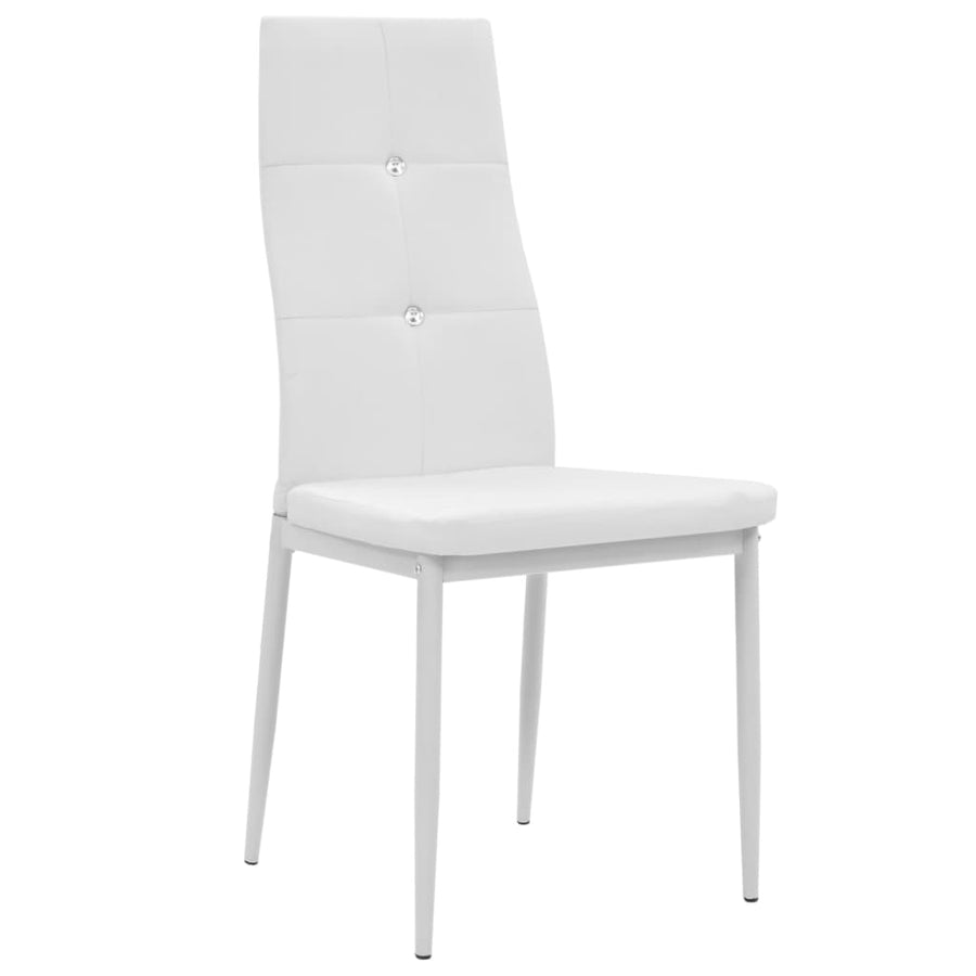 Eetkamerstoelen Kunstleer 2 Wit