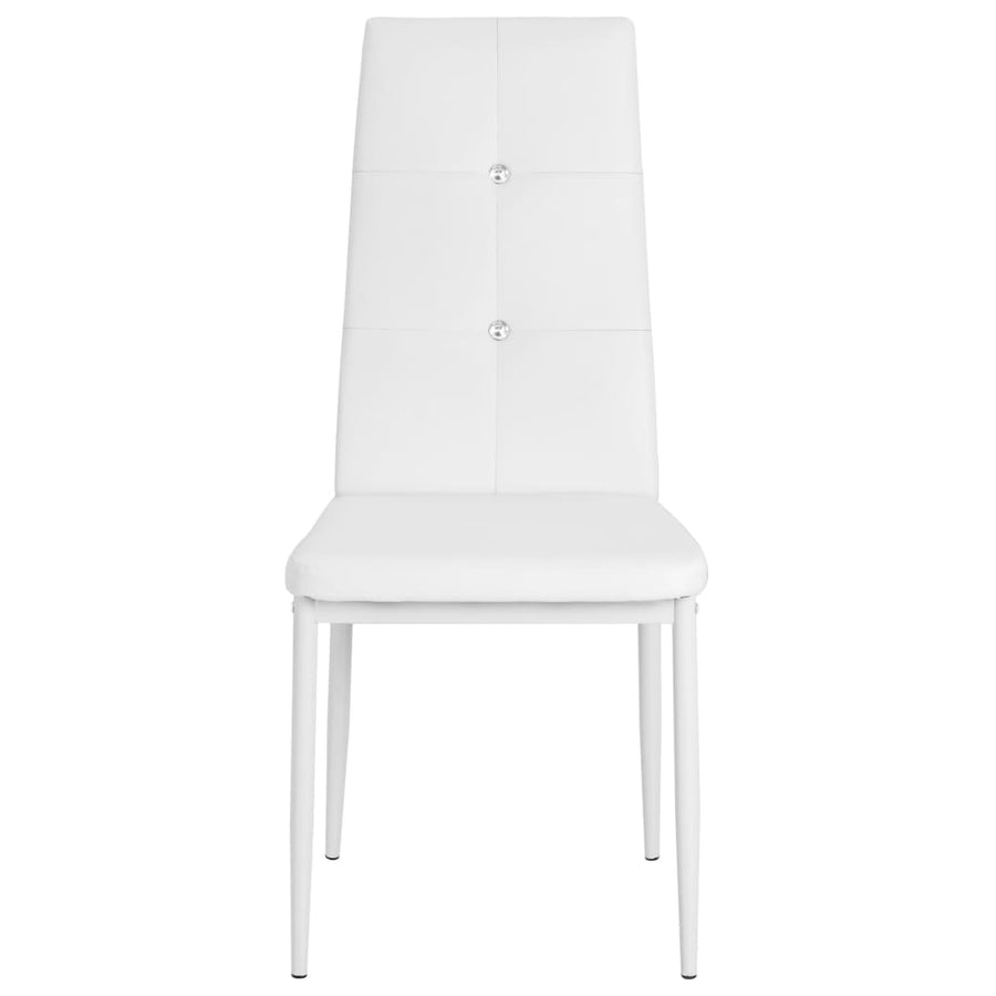 Eetkamerstoelen Kunstleer 2 Wit