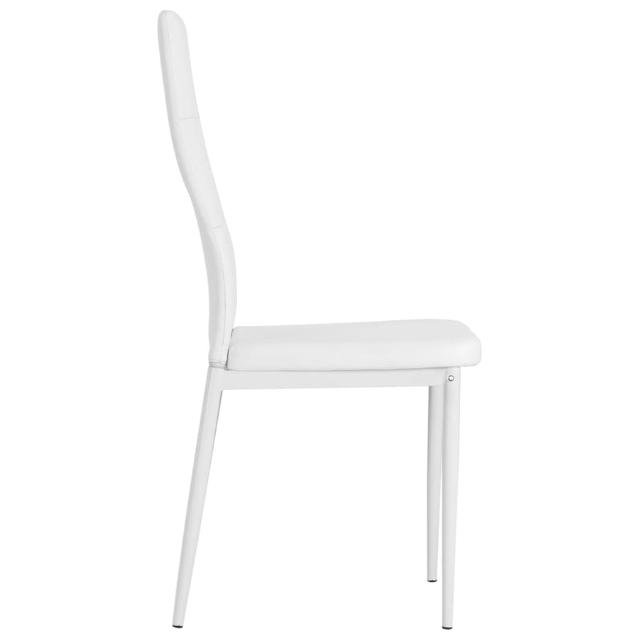 Eetkamerstoelen Kunstleer 2 Wit