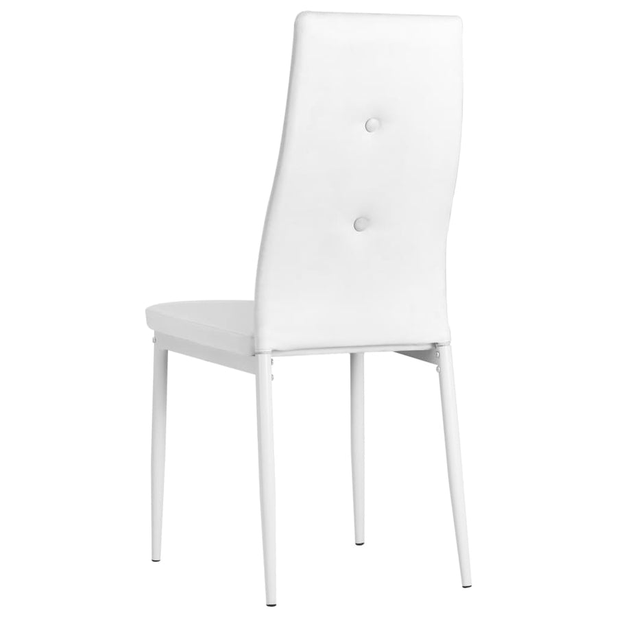 Eetkamerstoelen Kunstleer 2 Wit