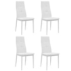 Eetkamerstoelen 4 st kunstleer wit 43x43,5x96 cm