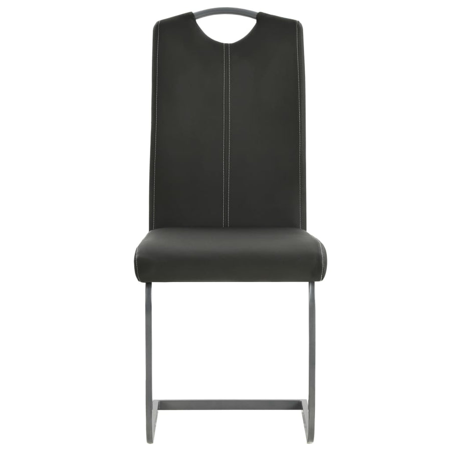 Eetkamerstoelen Kunstleer 2 Grijs
