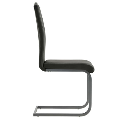 Eetkamerstoelen Kunstleer 2 Grijs
