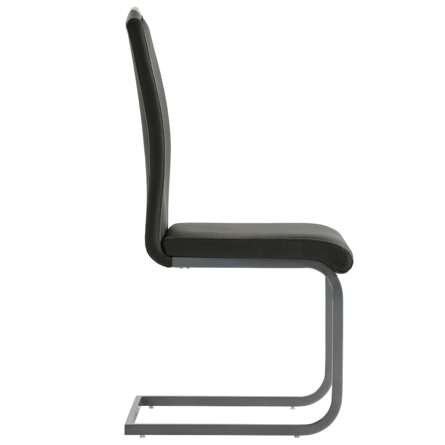 Eetkamerstoelen Kunstleer 2 Grijs