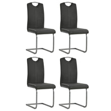 Eetkamerstoelen Kunstleer 4 Grijs