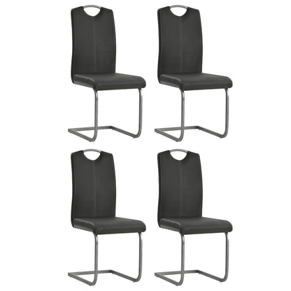 Eetkamerstoelen Kunstleer 4 Grijs