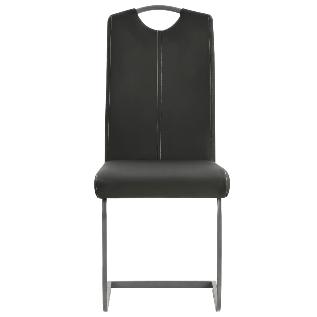 Eetkamerstoelen Kunstleer 4 Grijs