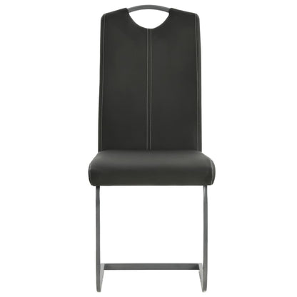 Eetkamerstoelen Kunstleer 4 Grijs