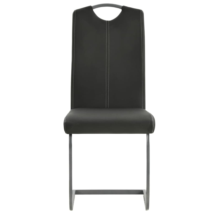 Eetkamerstoelen Kunstleer 4 Grijs