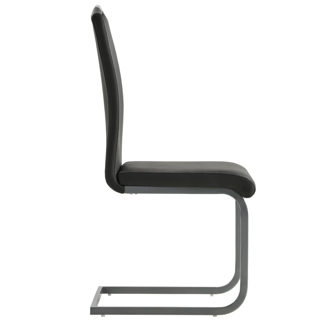 Eetkamerstoelen Kunstleer 4 Grijs