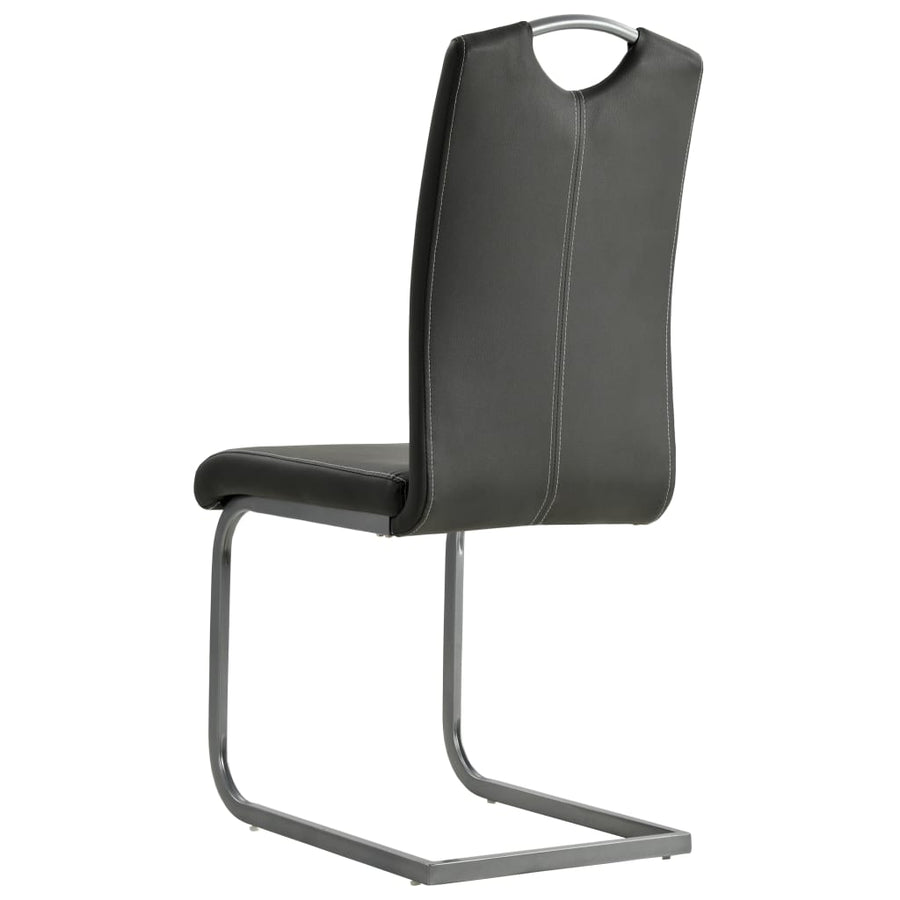 Eetkamerstoelen Kunstleer 4 Grijs