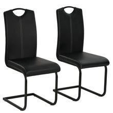 Eetkamerstoelen Kunstleer 2 Zwart
