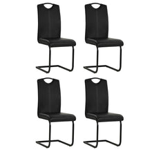 Eetkamerstoelen Kunstleer 4 Zwart