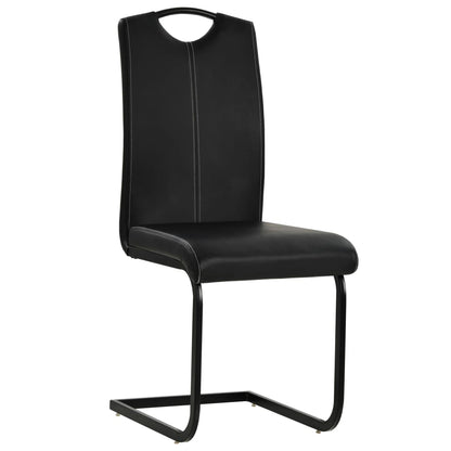 Eetkamerstoelen Kunstleer 4 Zwart
