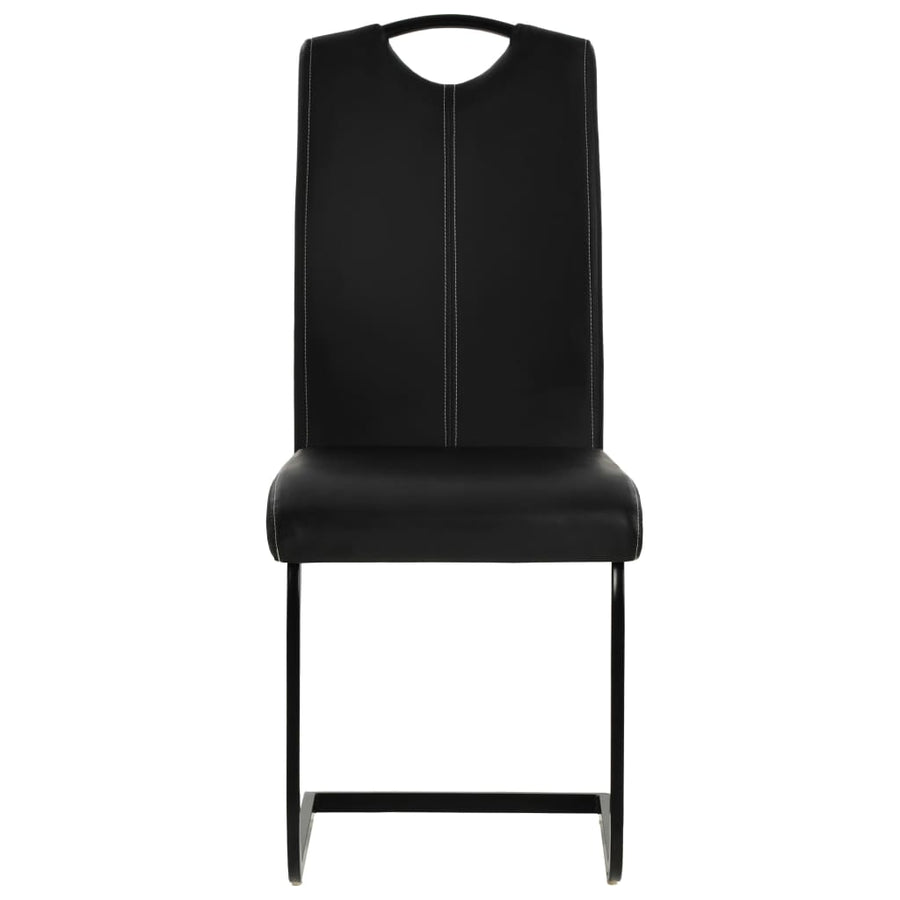 Eetkamerstoelen Kunstleer 4 Zwart