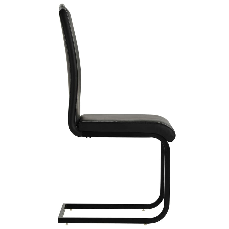 Eetkamerstoelen Kunstleer 4 Zwart