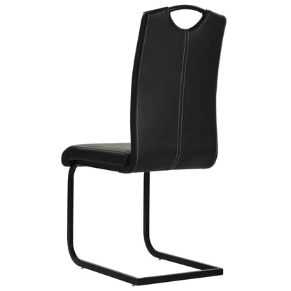 Eetkamerstoelen Kunstleer 4 Zwart