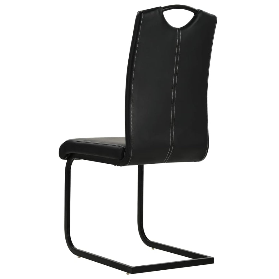 Eetkamerstoelen Kunstleer 4 Zwart