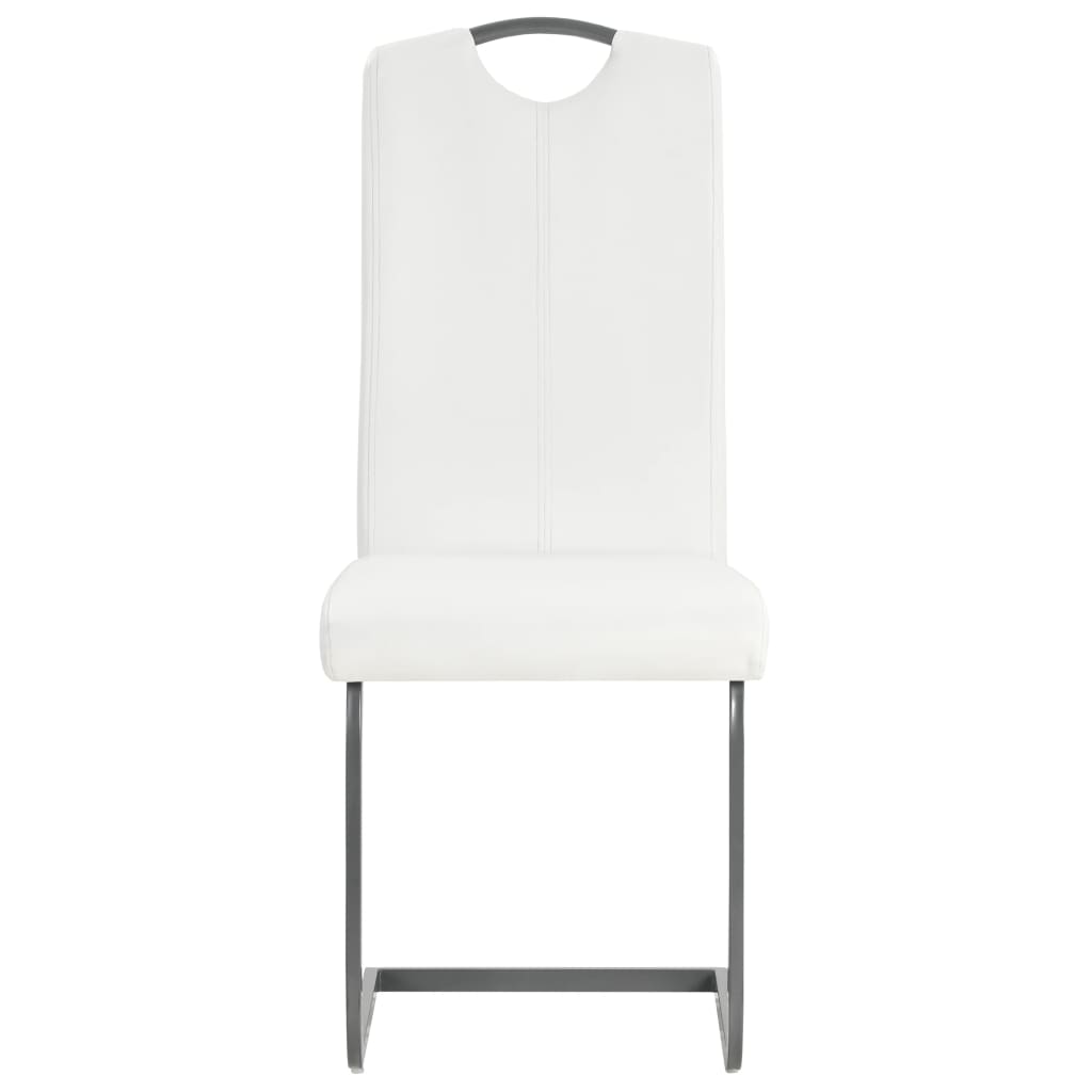 Eetkamerstoelen Kunstleer 2 Wit