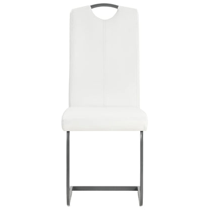 Eetkamerstoelen Kunstleer 2 Wit