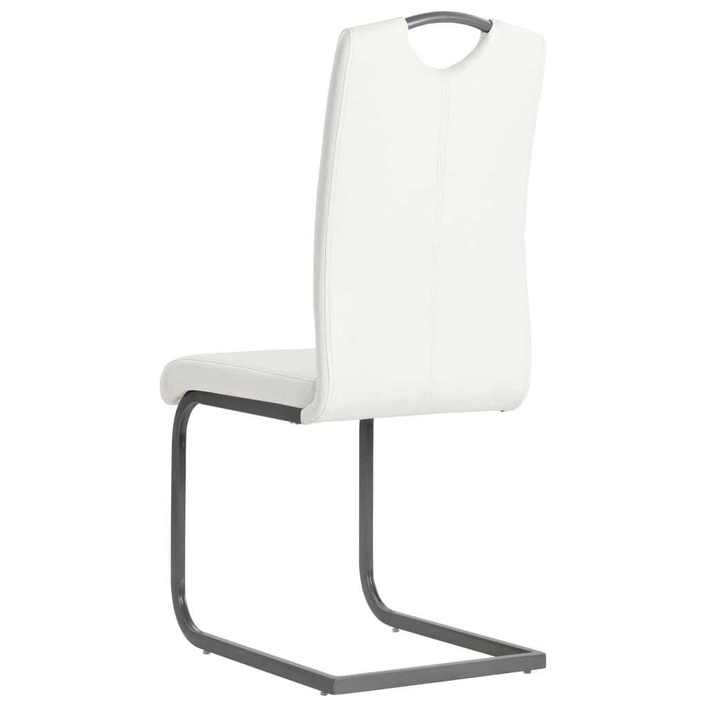 Eetkamerstoelen Kunstleer 2 Wit