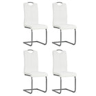 Eetkamerstoelen 4 st kunstleer wit 43x55x100 cm