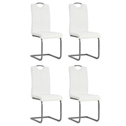 Eetkamerstoelen 4 st kunstleer wit 43x55x100 cm