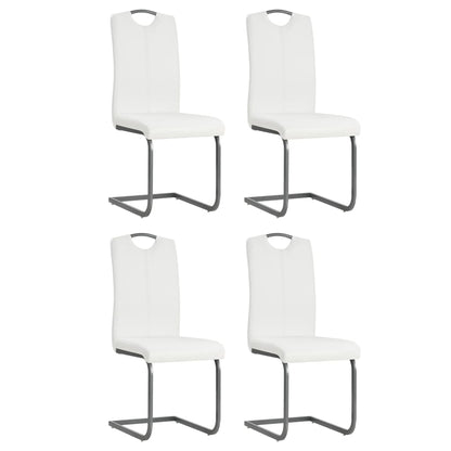 Eetkamerstoelen Kunstleer 4 Wit