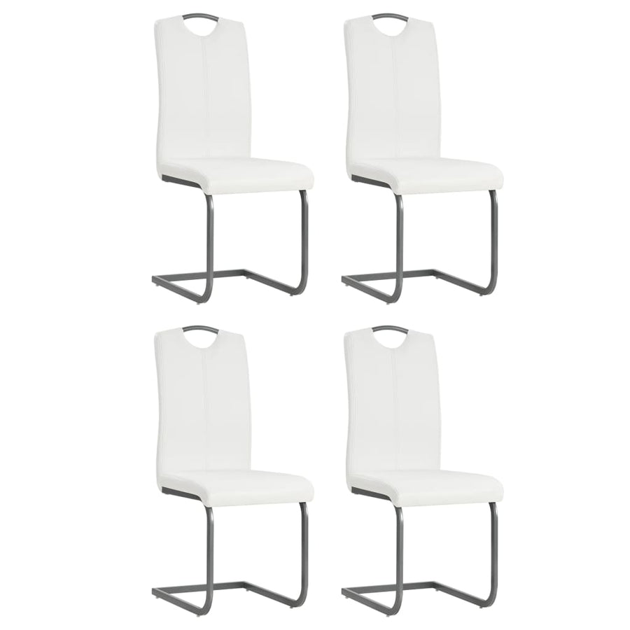 Eetkamerstoelen Kunstleer 4 Wit