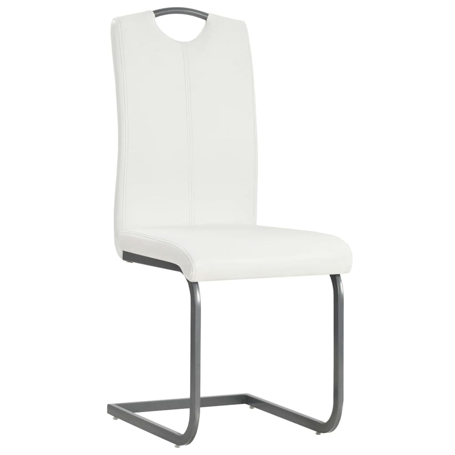 Eetkamerstoelen Kunstleer 4 Wit