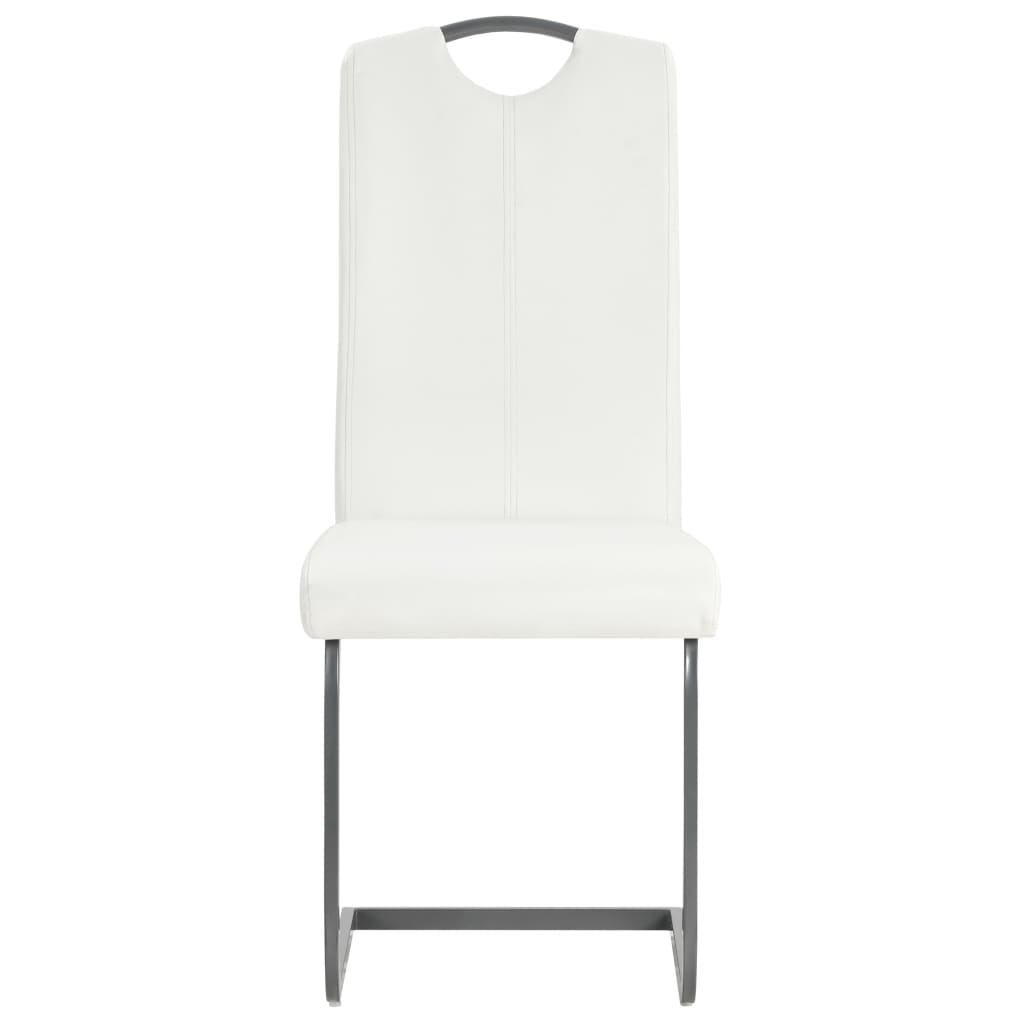 Eetkamerstoelen Kunstleer 4 Wit