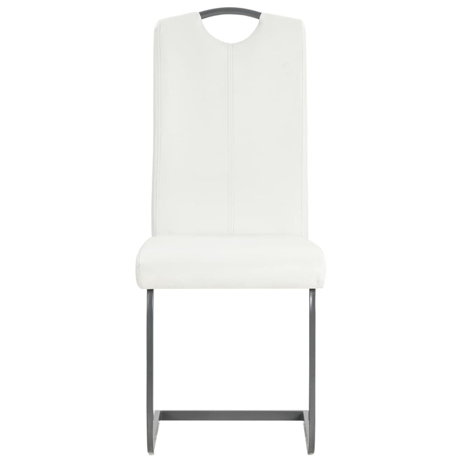 Eetkamerstoelen Kunstleer 4 Wit