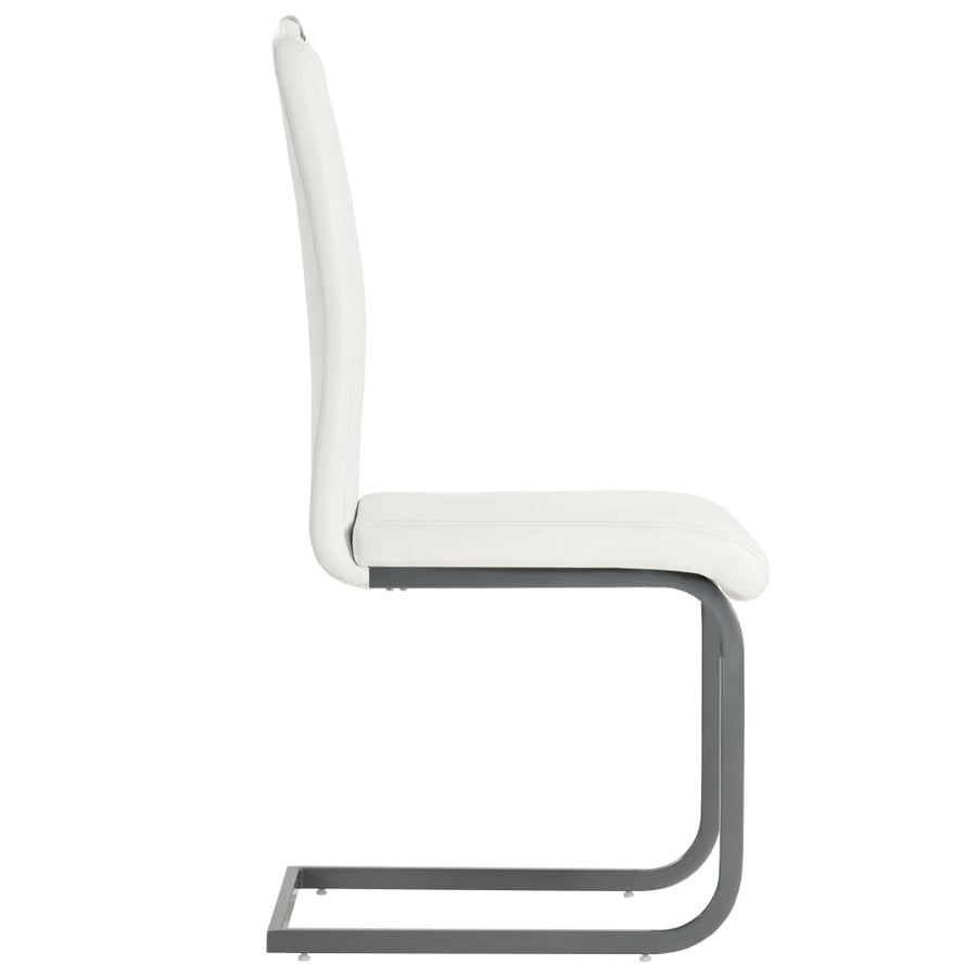 Eetkamerstoelen Kunstleer 4 Wit