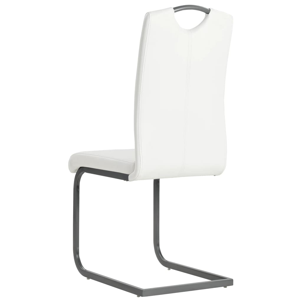 Eetkamerstoelen Kunstleer 4 Wit