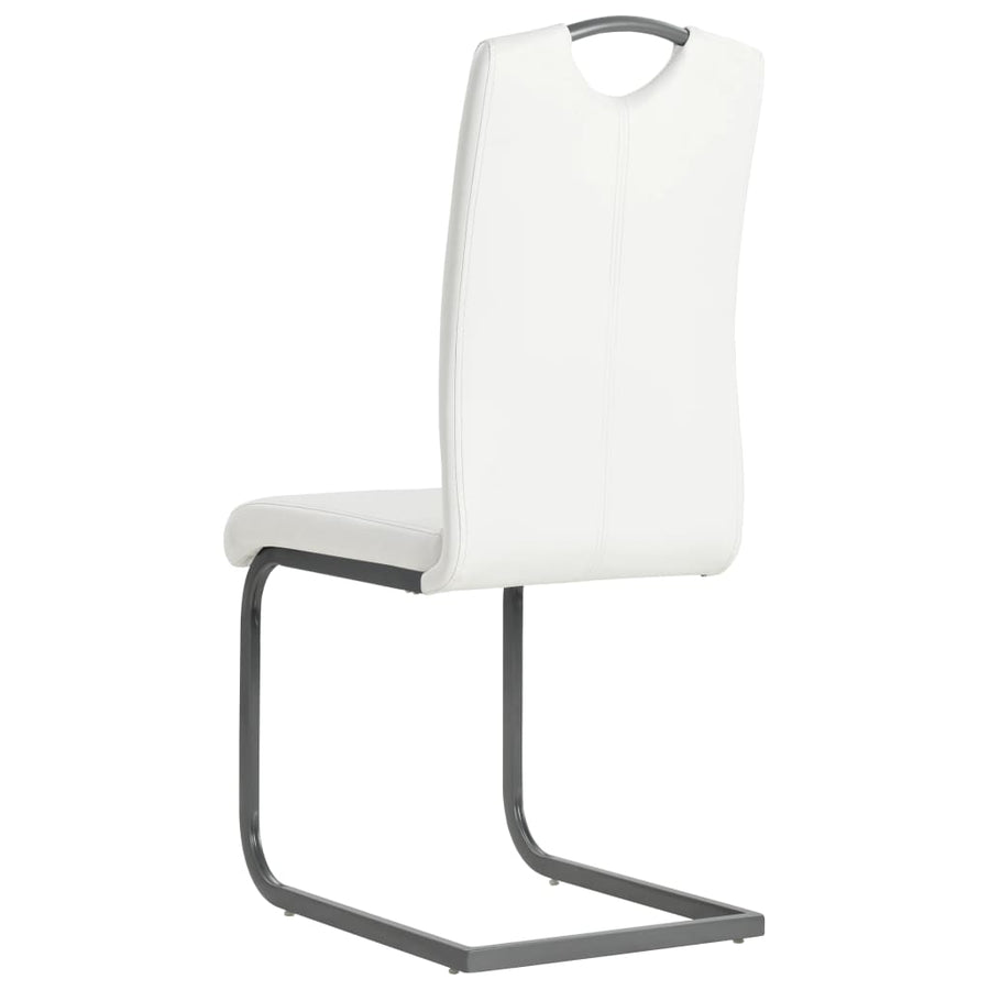 Eetkamerstoelen Kunstleer 4 Wit