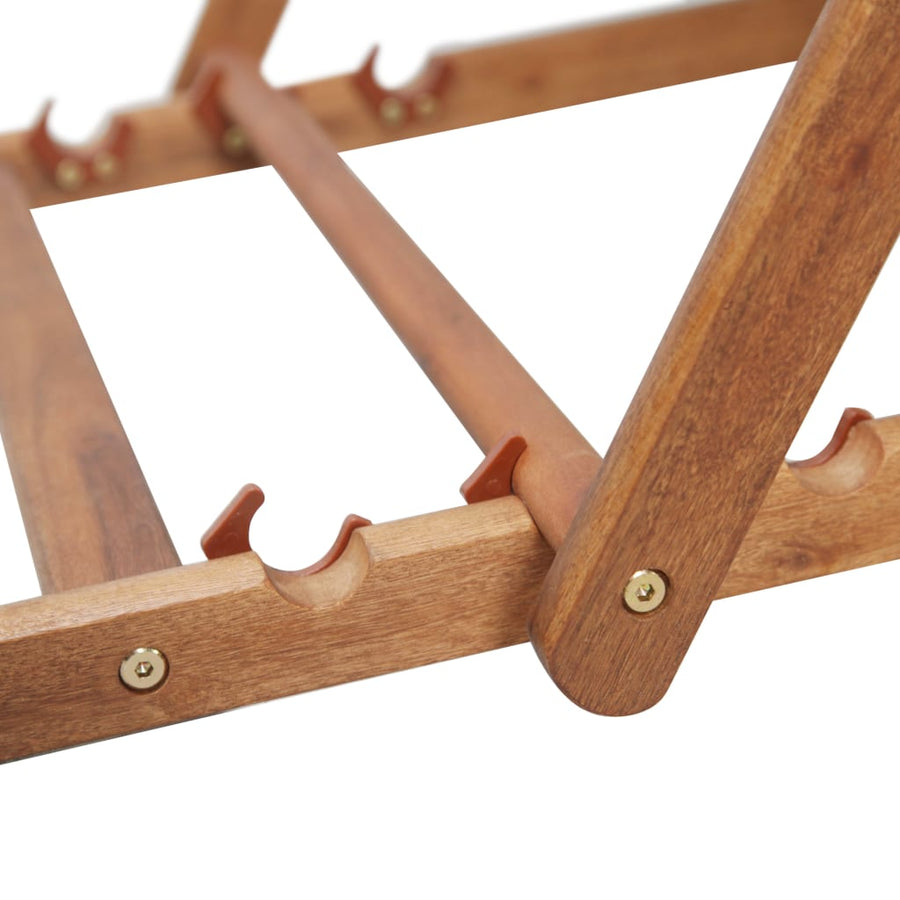 Strandstoel Inklapbaar Stof En Houten Frame Rood