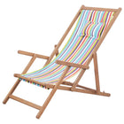Strandstoel inklapbaar eucalyptushout meerkleurig