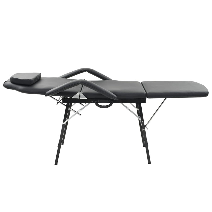 Behandelingsstoel Voor Gezicht 185X78X76 Cm Kunstleer Zwart