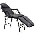 Portable facial treatment chair 185x78x76 cm artificial leather black