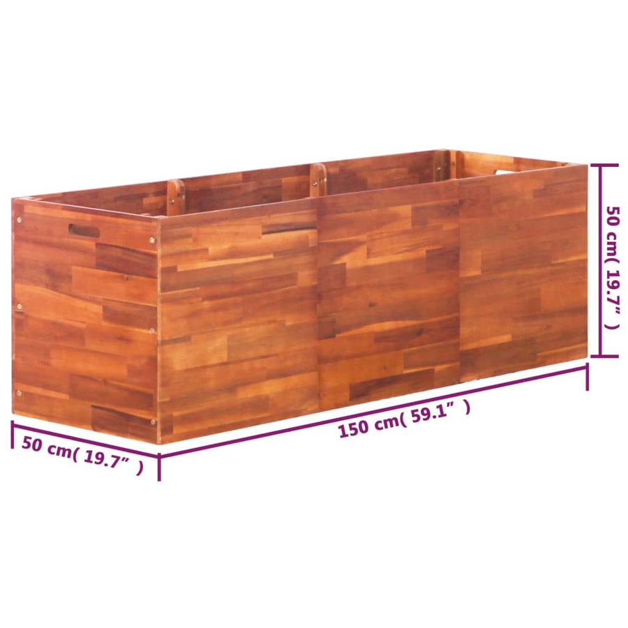 Plantenbak Verhoogd Acaciahout 150 x 50 x 50 cm