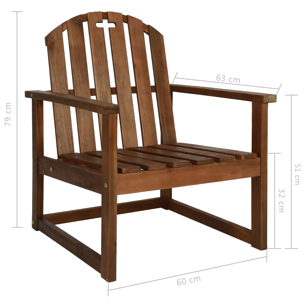 Tuinstoelen Massief Acaciahout Bruin
