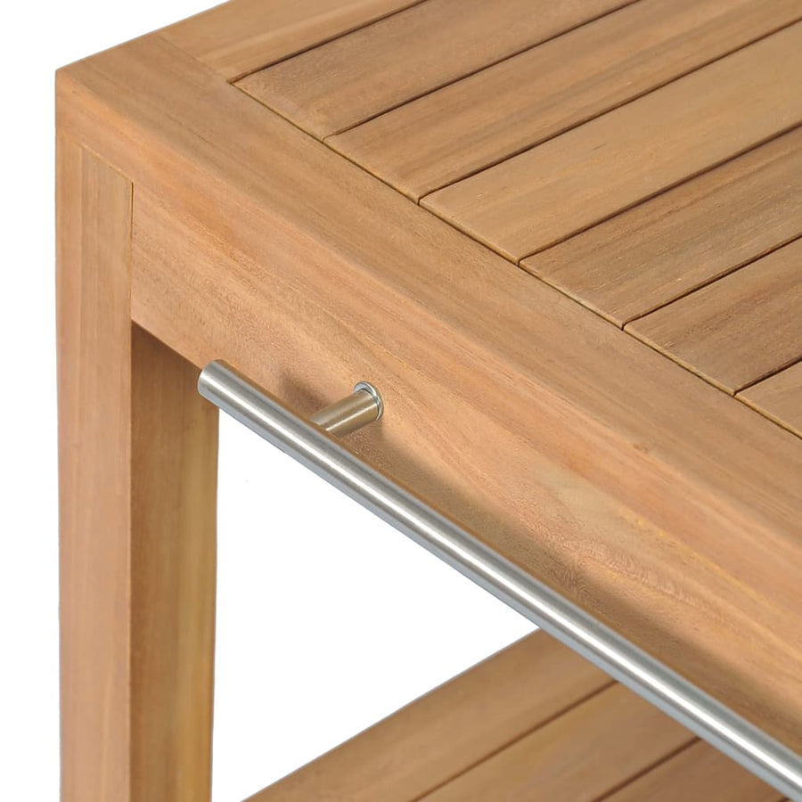 Badkamer Wastafelkast Met Rivierstenen Wastafel Teakhout 74 cm