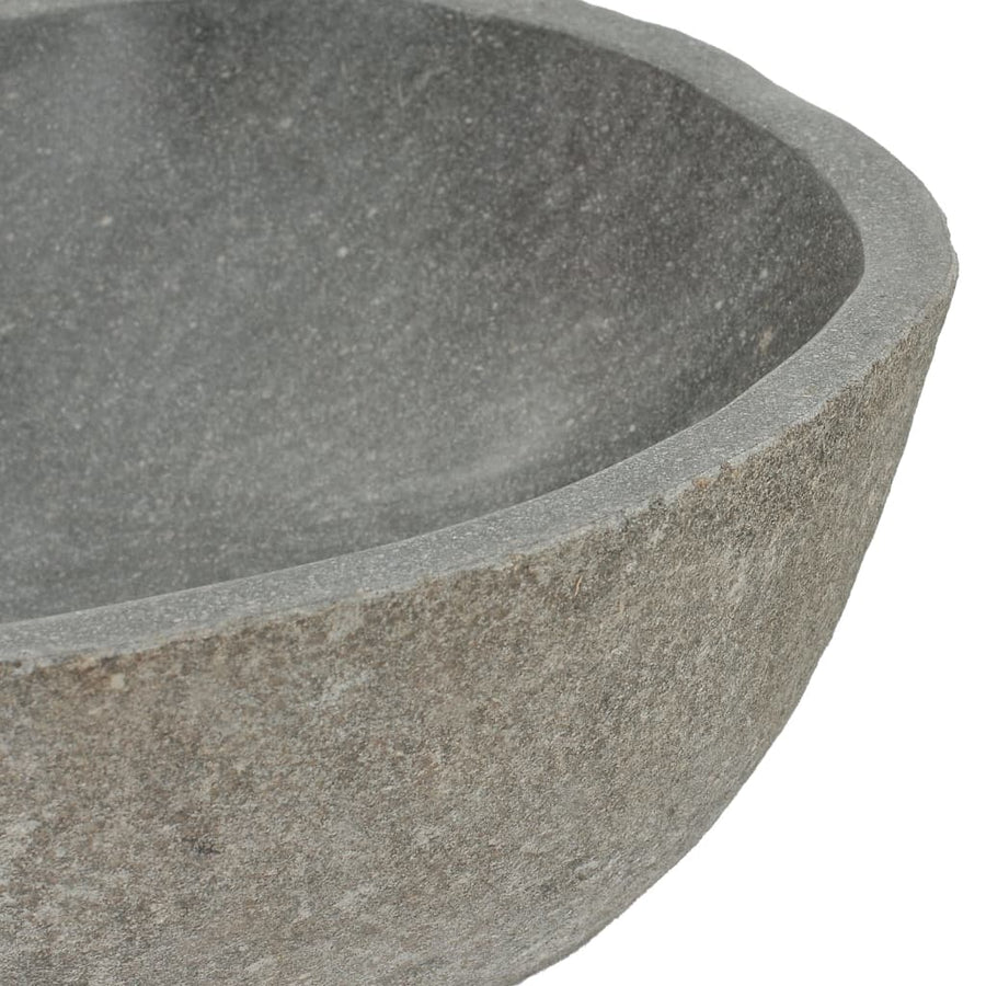 Badkamer Wastafelkast Met Rivierstenen Wastafel Teakhout 74 cm