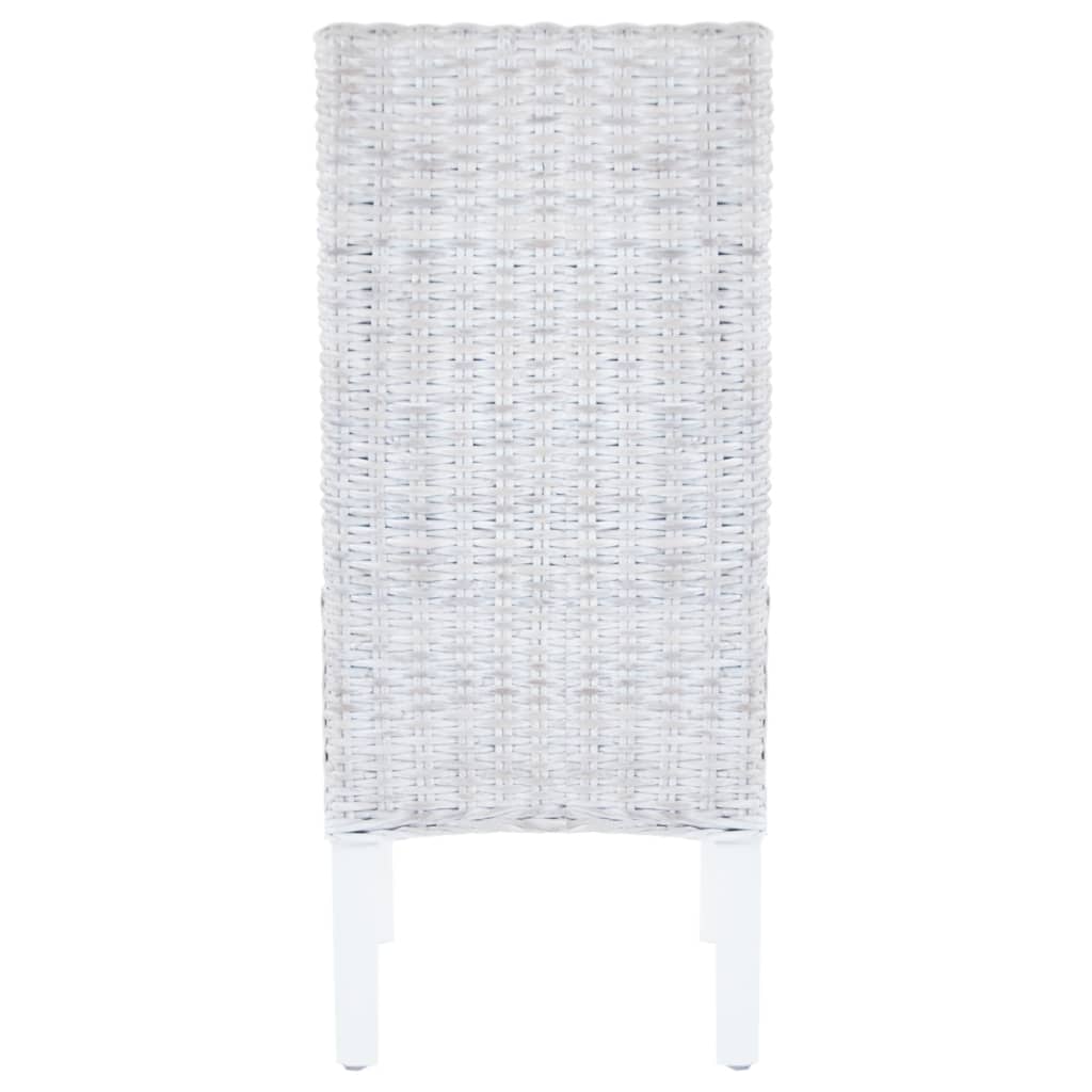 Eetkamerstoelen Kubu Rattan En Mangohout 2 Lichtbruin