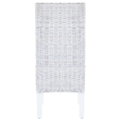 Eetkamerstoelen Kubu Rattan En Mangohout 2 Lichtbruin